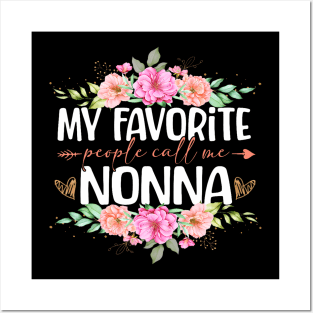 My Favorite People Call Me Nonna Floral Mother'S Day Posters and Art